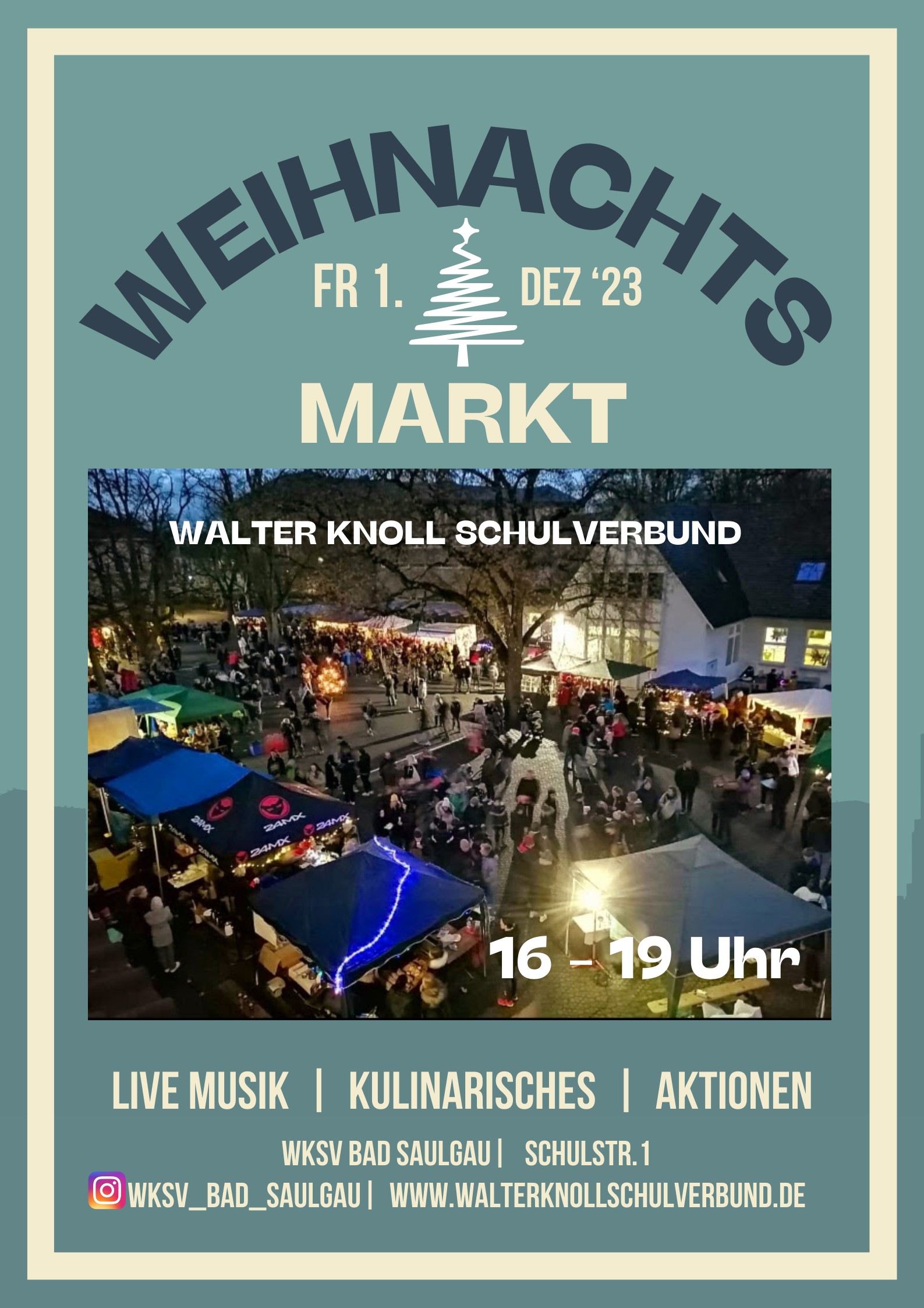 Herzliche Einladung Weihnachtsmarkt am 1. Dezember 2024 Walter Knoll Schulverbund